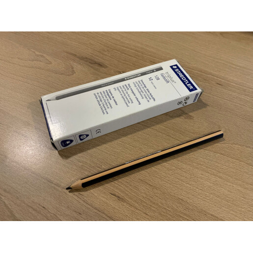 Set 12 creioane triunghiulare, culoare negru