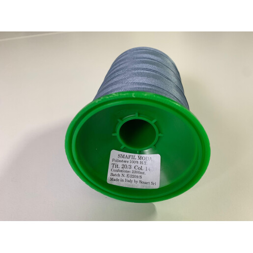 Ata de cusut piele SMAFIL MODA 20/3, Albastru-deshis 140, 2300 mt.