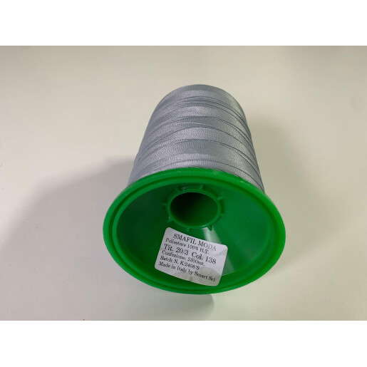 Ata de cusut piele SMAFIL MODA 20/3, Gri 138, 2300 mt.
