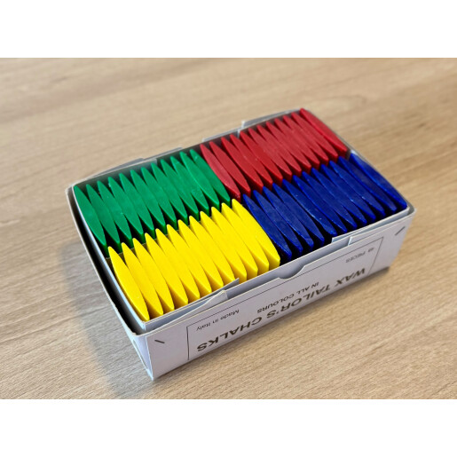 Creta cerata color pentru croitorie - 48 buc/cutie – Italia (galben-verde-rosu-albastru)