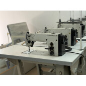 Masina de cusut liniar, automata, cu transport cu acul in material Durkopp 272